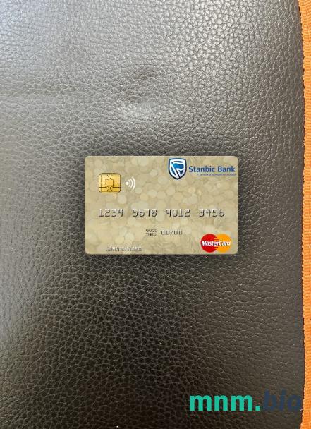 Zimbabwe Stanbic bank wygląd zdjęcia mastercard skan PSD + zdjęcie
